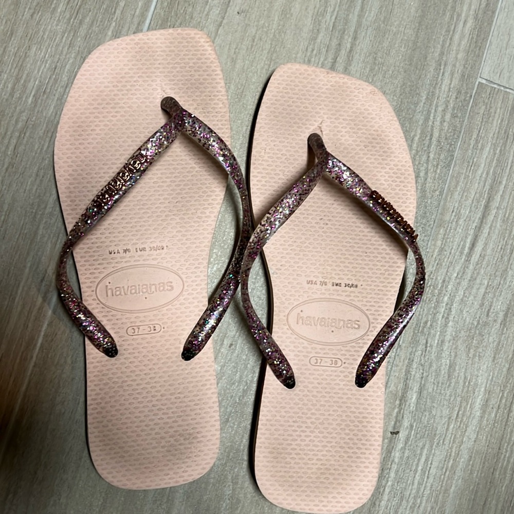 Shimmer Original Havaianas Flip Flops size 37-38